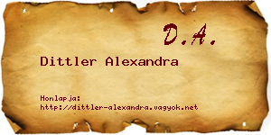 Dittler Alexandra névjegykártya
